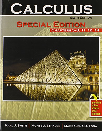 Imagen de archivo de Calculus: Special Edition Chapters 5-8, 11, 12, 14 a la venta por HPB-Red