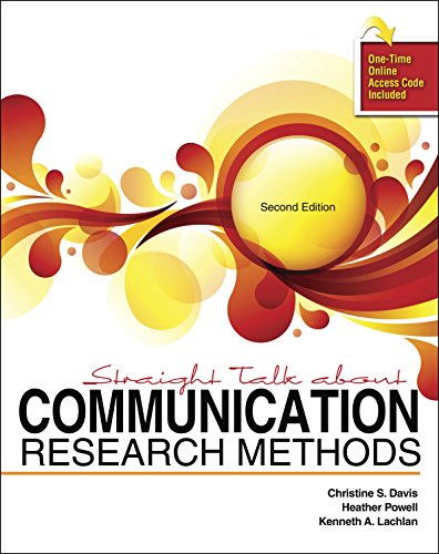 Beispielbild fr Straight Talk About Communication Research Methods zum Verkauf von BombBooks