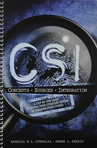 

CSI: A Step-by-Step Guide to Writing Your Literature Review in Communication Studies