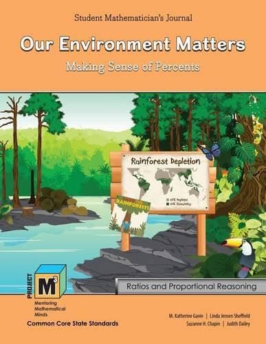 Imagen de archivo de Project M3: Level 5-6: Our Environment Matters: Making Sense of Percents Student Mathematicians Journal a la venta por Allied Book Company Inc.