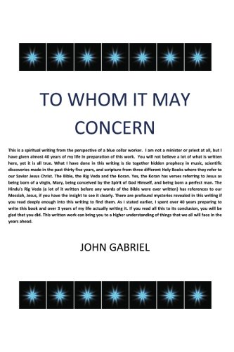 To Whom It May Concern (9781465311016) by Gabriel, John