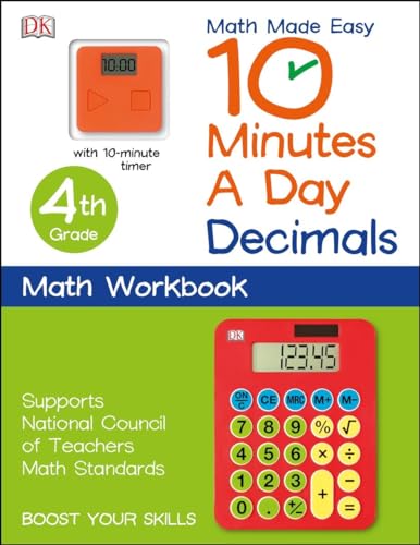 9781465428233: 10 Minutes a Day: Decimals, Fourth Grade: Supports National Council of Teachers Math Standards