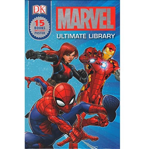 Imagen de archivo de Marvel Ultimate Library Collection: 15 Books and Poster from Marvel Comics : DK Readers Levels 2, 3 4 a la venta por KuleliBooks