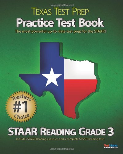 Beispielbild fr TEXAS TEST PREP Practice Test Book STAAR Reading Grade 3: Aligned to the 2011-2012 Texas STAAR Reading Test zum Verkauf von HPB-Diamond