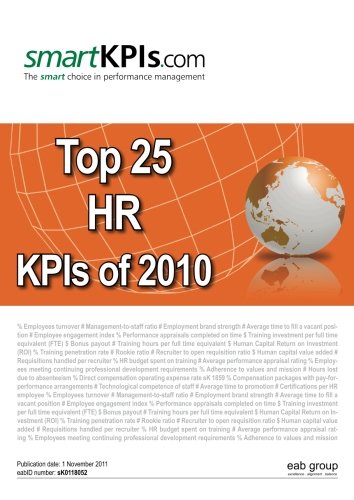 Imagen de archivo de Top 25 HR KPIs of 2010 a la venta por medimops