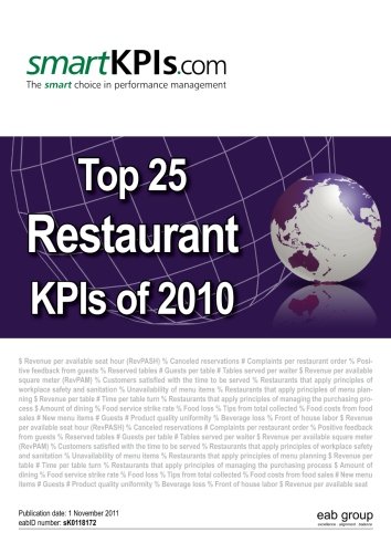 Imagen de archivo de Top 25 Restaurant KPIs of 2010 a la venta por Revaluation Books
