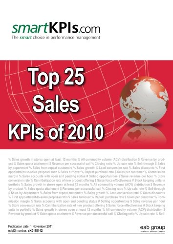 Imagen de archivo de Top 25 Sales KPIs of 2010 a la venta por Revaluation Books