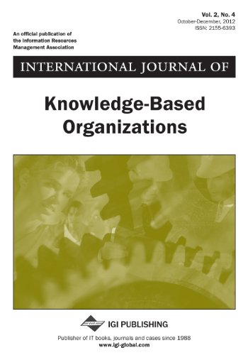 International Journal of Knowledge-Based Organizations, Vol 2 ISS 4 (9781466613362) by Wang, Wei