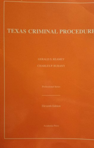 Imagen de archivo de Texas Criminal Procedure a la venta por HPB-Red