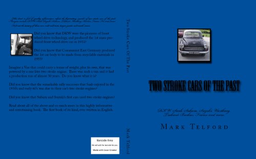 9781468077834: Two Stroke Cars Of The Past: Dkw,Saab,Subaru,Suzuki,Wartburg,Trabant,Barkas,Framo and more.