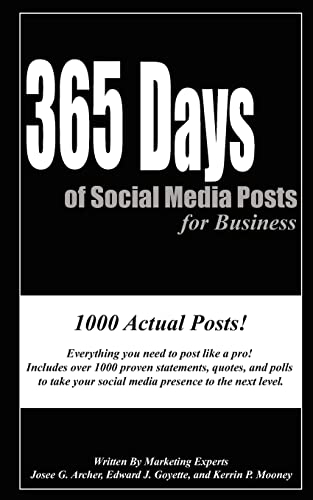 Stock image for 365 Days of Social Media Posts for Business for sale by Irish Booksellers