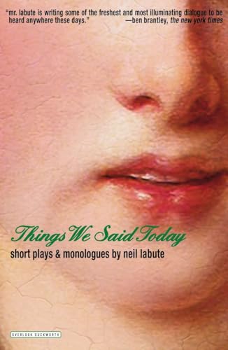 Beispielbild fr Things We Said Today: Short Plays and Monologues zum Verkauf von SecondSale