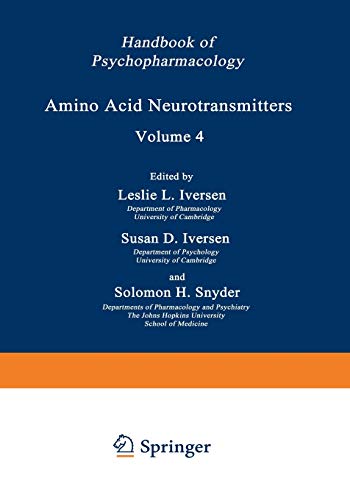 9781468431766: Amino Acid Neurotransmitters (Handbook of Psychopharmacology / Section I: Basic Neuropharmacology): 4