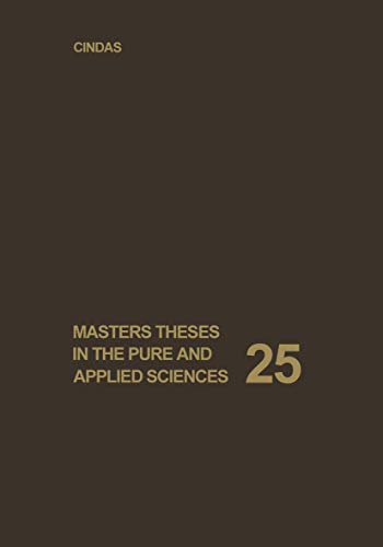 9781468442311: Masters Theses in the Pure and Applied Sciences: Accepted by Colleges and Universities of the United States and Canada