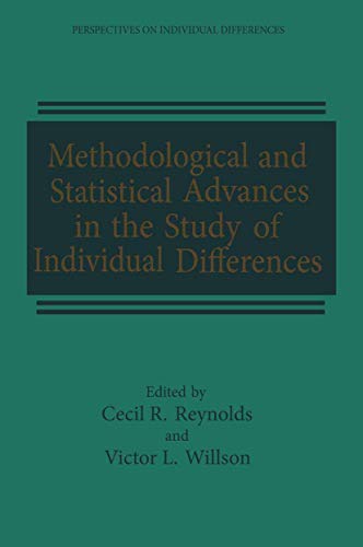9781468449426: Methodological and Statistical Advances in the Study of Individual Differences (Perspectives on Individual Differences)