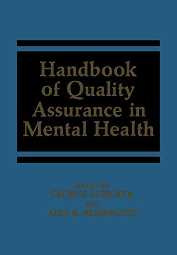 9781468452389: Handbook of Quality Assurance in Mental Health