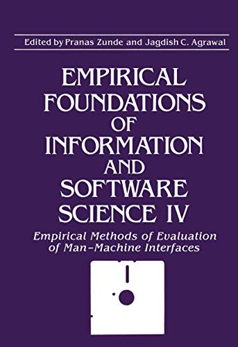 Imagen de archivo de Empirical Foundations of Information and Software Science IV a la venta por Lucky's Textbooks