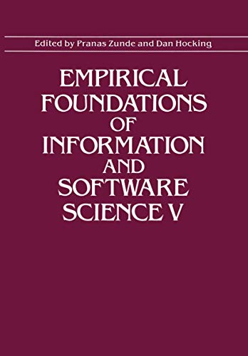 Imagen de archivo de Empirical Foundations of Information and Software Science V a la venta por Lucky's Textbooks