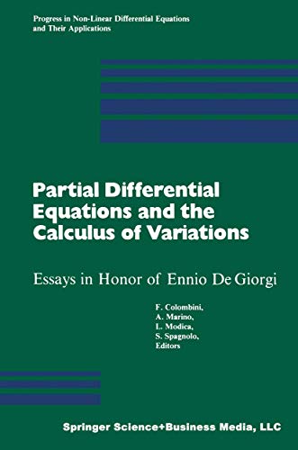 Partial Differential Equations and the Calculus of Variations - COLOMBINI|MARINO|MODICA|SPAGNOLA