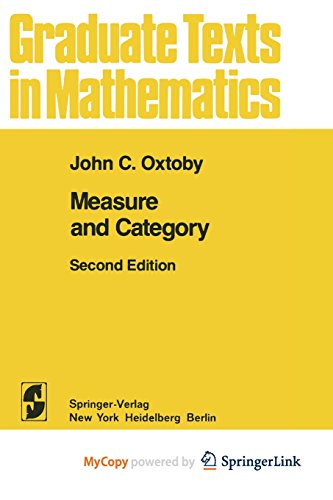 9781468493405: Measure and Category: A Survey of the Analogies between Topological and Measure Spaces