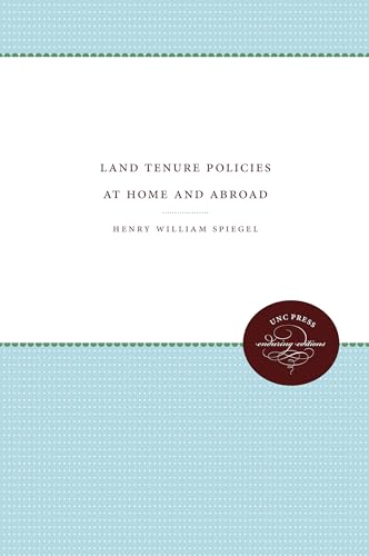 Imagen de archivo de Land Tenure Policies at Home and Abroad a la venta por Big River Books