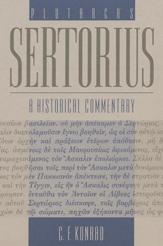 Beispielbild fr Plutarch's Sertorius A Historical Commentary zum Verkauf von PBShop.store US