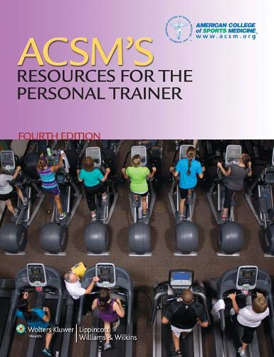 Beispielbild fr Acsm's Resources for the Personal Trainer zum Verkauf von TextbookRush