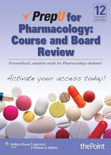 PrepU for Medical Pharmacology (9781469833965) by Lippincott Williams & Wilkins