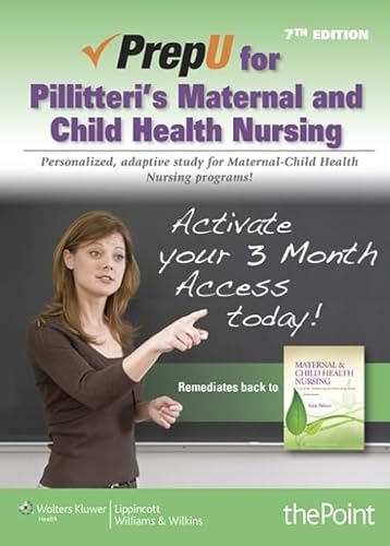 Pillitteri's Maternal and Child Health Nursing Access Code (Prepu) (9781469846019) by Pillitteri, Adele