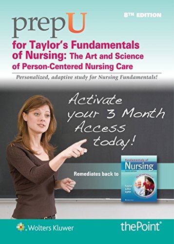 Beispielbild fr PrepU for Taylor's Fundamentals of Nursing: Stand Alone Edition, 12 Month Access zum Verkauf von Textbooks_Source