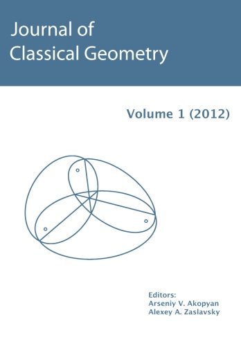 Imagen de archivo de Journal of Classical Geometry, Volume 1 (2012) a la venta por Revaluation Books