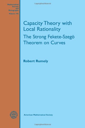 Capacity Theory With Local Rationality the Strong Fekete Szego Theorem on Curves