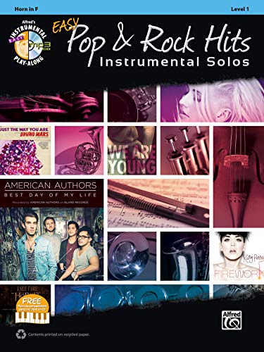 Imagen de archivo de Easy Pop & Rock Hits Instrumental Solos: Horn in F, Book & CD (Easy Instrumental Solos Series) a la venta por PlumCircle