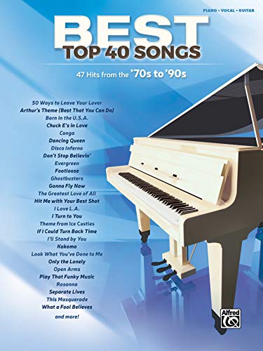 9781470627225: Best Top 40 Songs, '70s to '90s: 51 Hits from the '70s to '90s (Piano/Vocal/Guitar) (Best Songs)