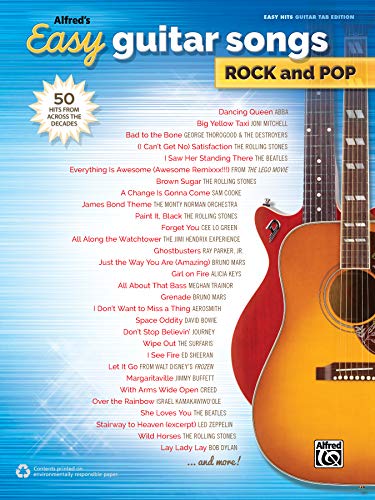 Beispielbild fr Alfred's Easy Guitar Songs -- Rock &amp; Pop zum Verkauf von Blackwell's