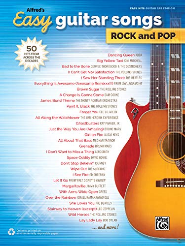 Stock image for Alfred's Easy Guitar Songs -- Rock & Pop: 50 Hits from Across the Decades (Paperback or Softback) for sale by BargainBookStores