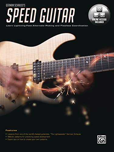 Imagen de archivo de German Schauss's Speed Guitar: Learn Lightning Fast Alternate Picking and Coordination, Book & Online Video/Audio a la venta por Russell Books