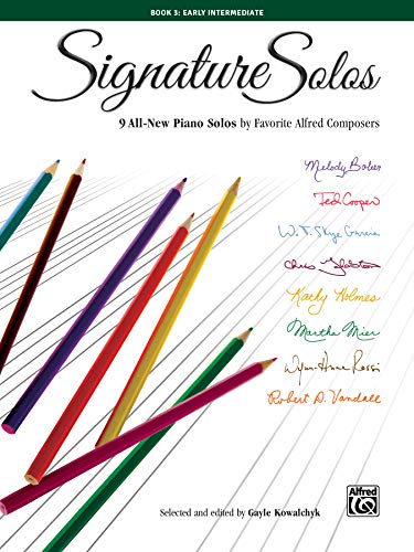 

Signature Solos, Bk 3: 9 All-New Piano Solos by Favorite Alfred Composers [Soft Cover ]