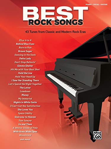 Imagen de archivo de Best Rock Songs: 43 Tunes from Classic and Modern Rock Eras (Piano/Vocal/Guitar) a la venta por Kennys Bookshop and Art Galleries Ltd.