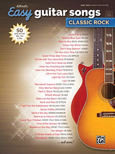 9781470632854: Alfred's Easy Guitar Songs -- Classic Rock: 50 Hits of the '60s, '70s & '80s