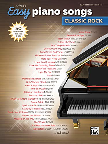 9781470632861: Alfred's Easy Piano Songs Classic Rock: 50 Hits of the '60s, '70s & '80s: Easy Hits Piano Edition