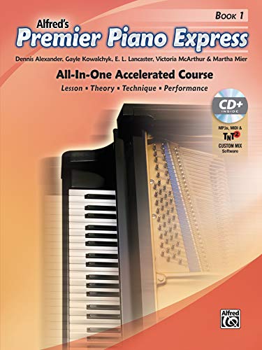 9781470633691: Premier Piano Express, Book 1: All-In-One Accelerated Course, Book, CD-ROM & Online Audio & Software (Alfred's Premier Piano Course)