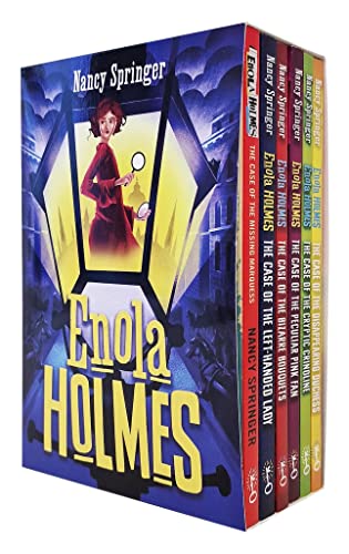 Stock image for Enola Holmes Mystery Series 6 Books Collection Set (The Case of the Missing Marquess, The Case of the Peculiar Pink Fan, Case of the Left-Handed Lady & More) for sale by WorldofBooks