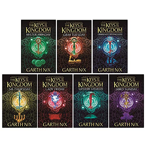 Imagen de archivo de The Keys to the Kingdom Complete Series Books 1 - 7 Collection Set by Garth Nix (Mister Monday, Grim Tuesday, Drowned Wednesday, Sir Thursday, Lady Friday, Superior Saturday & Lord Sunday) a la venta por Blindpig Books
