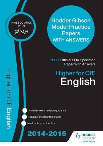 9781471837180: SQA Specimen Paper 2014 Higher for CfE English & Hodder Gibson Model Papers