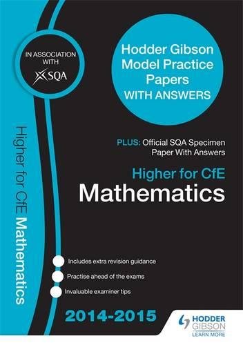 Stock image for SQA Specimen Paper 2014 Higher for CfE Mathematics & Hodder Gibson Model Papers for sale by WorldofBooks