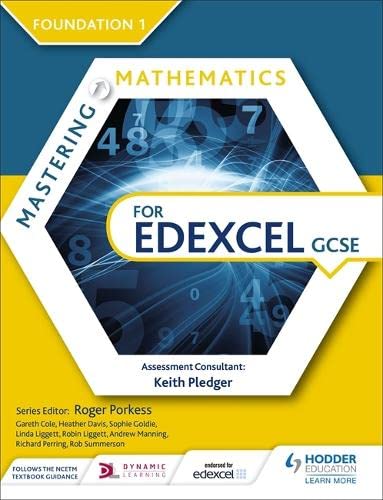 Beispielbild fr Mastering Mathematics for Edexcel Gcse : Foundation 1 zum Verkauf von Better World Books Ltd