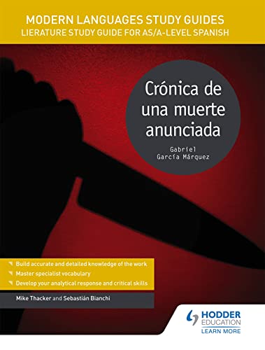 Imagen de archivo de Modern Languages Study Guides: Cr nica de una muerte anunciada: Literature Study Guide for AS/A-level Spanish (Film and literature guides) a la venta por AwesomeBooks