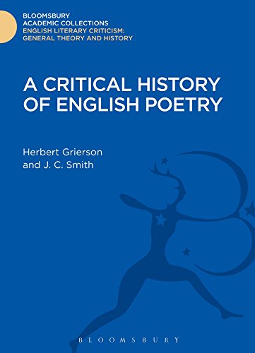 Beispielbild fr A Critical History of English Poetry (Bloomsbury Academic Collections: English Literary Criticism) zum Verkauf von books4u31