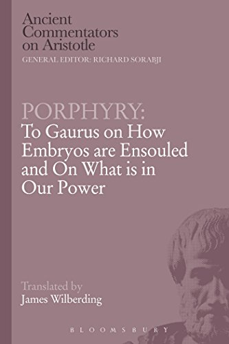 Stock image for Porphyry: To Gaurus on How Embryos Are Ensouled and on What Is in Our Power for sale by Chiron Media